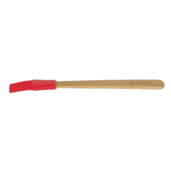 Pincel de Silicone Vermelho com Cabo de Bambu Multiflon - COD 89104