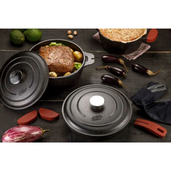 Caçarola Ferro Fundido 22 cm com Tampa de Ferro MTA - COD 8410 - Imagem 5