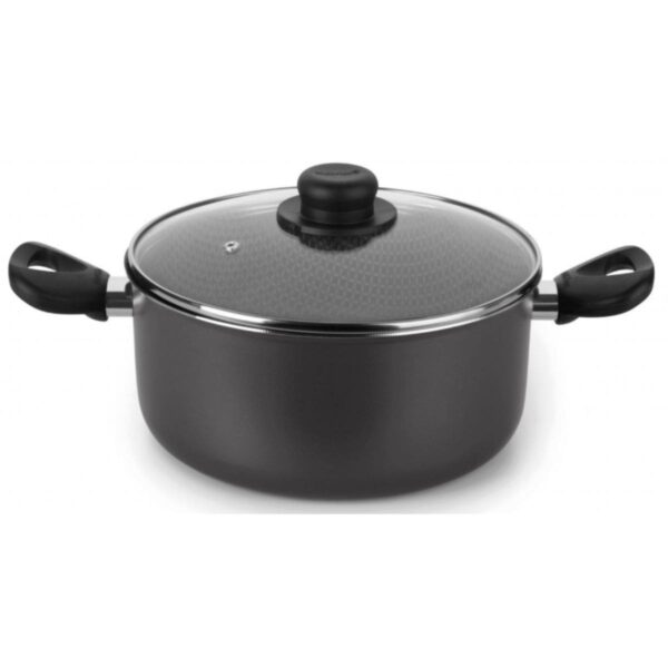 Caçarola Gourmet com Tampa de Vidro Antiaderente 24 cm Multiflon - COD 53224