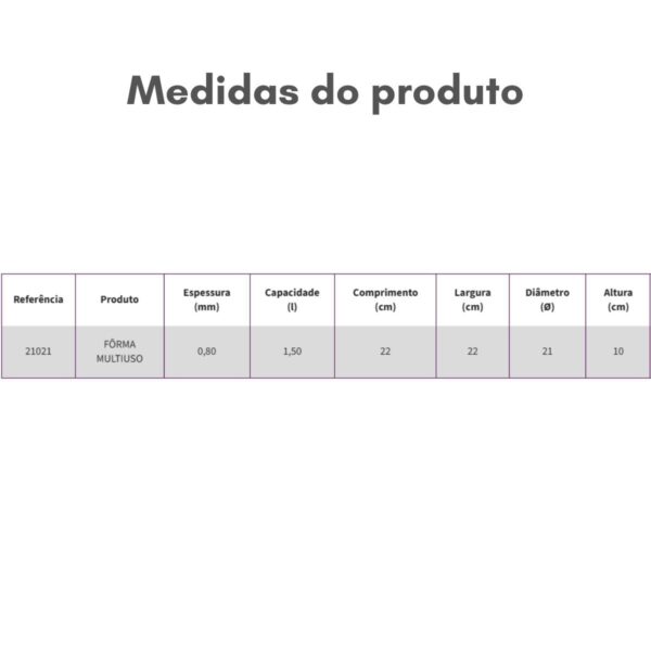 Forma Multiuso Antiaderente Multiflon - COD 21021 - Imagem 2
