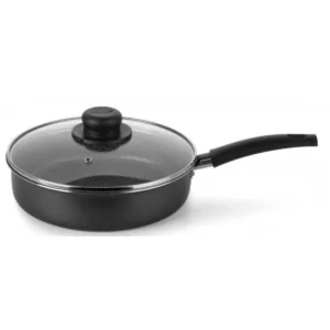 Frigideira Alta 22 cm Gourmet Antiaderente de Alumínio com Tampa de Vidro Multiflon - COD 53832